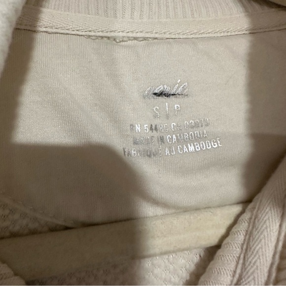 Aerie Sherpa Quarter Zip Ivory Sz Small Oversized - Picture 4 of 4